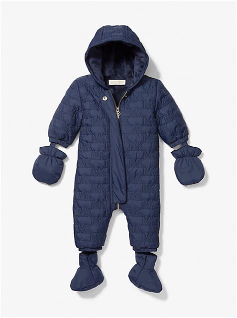 baby snowsuit michael kors|Quilted Signature Logo Baby Snowsuit .